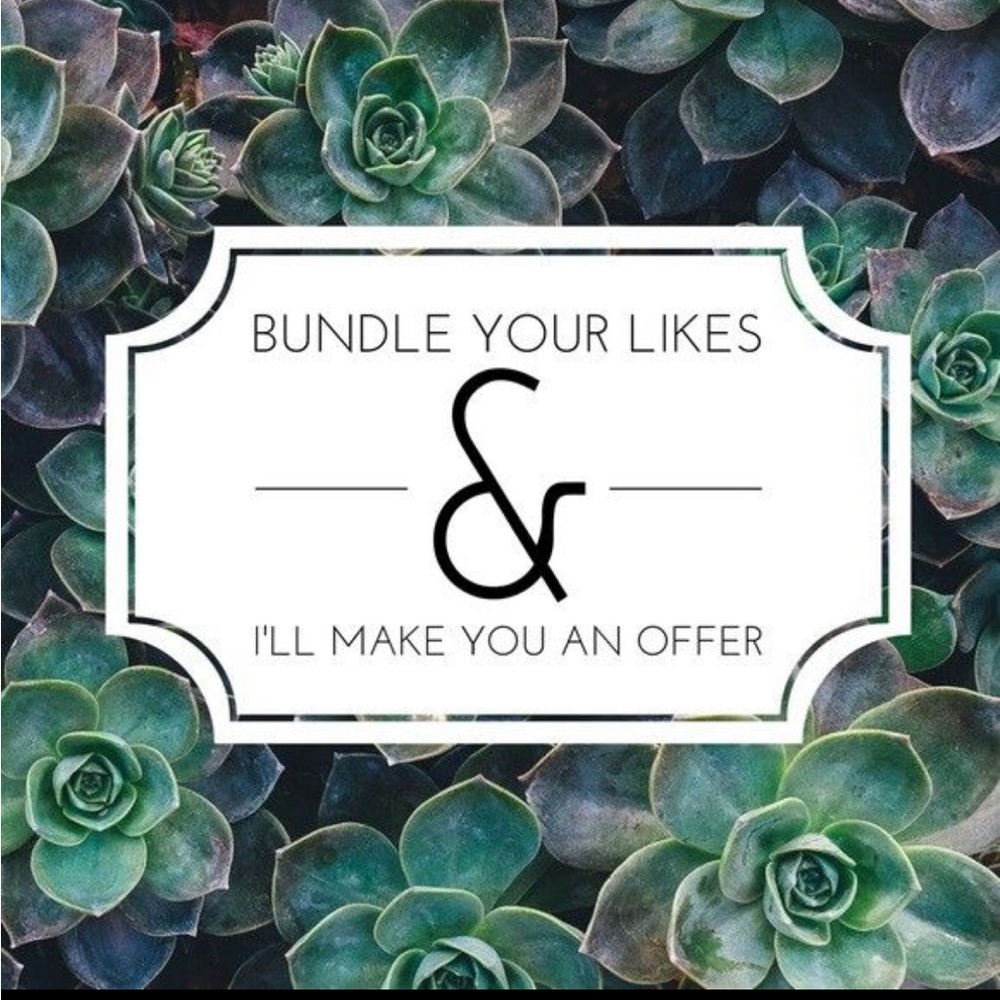 Bundle and save!! Bundle any 2 or more items and I’ll reduce the price!!!
